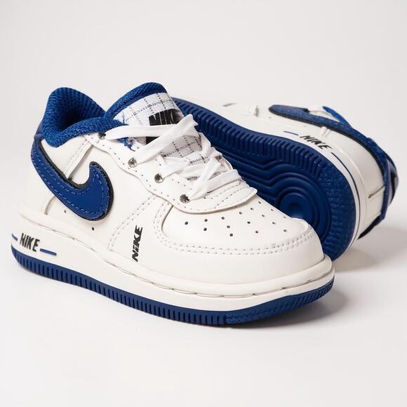 Nike Other - NIKE KIDS Toddler Air Force 1 LV8 leather sneakers White Blue 7